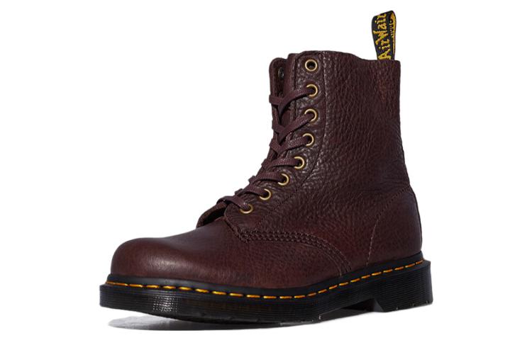 Order Botas de Cuero Genuino Dr. Martens 1460 Pascal Rojo/Marrón 24993257