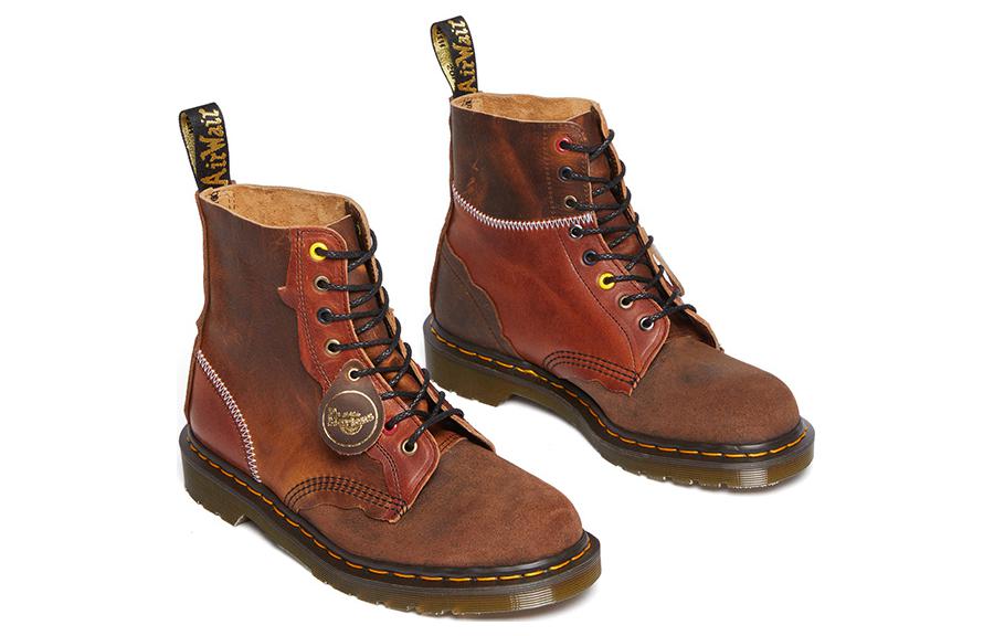 Shop Dr. Martens 1460 Pascal Buatan England Kulit But 'Coklat Pertengahan' 30608486