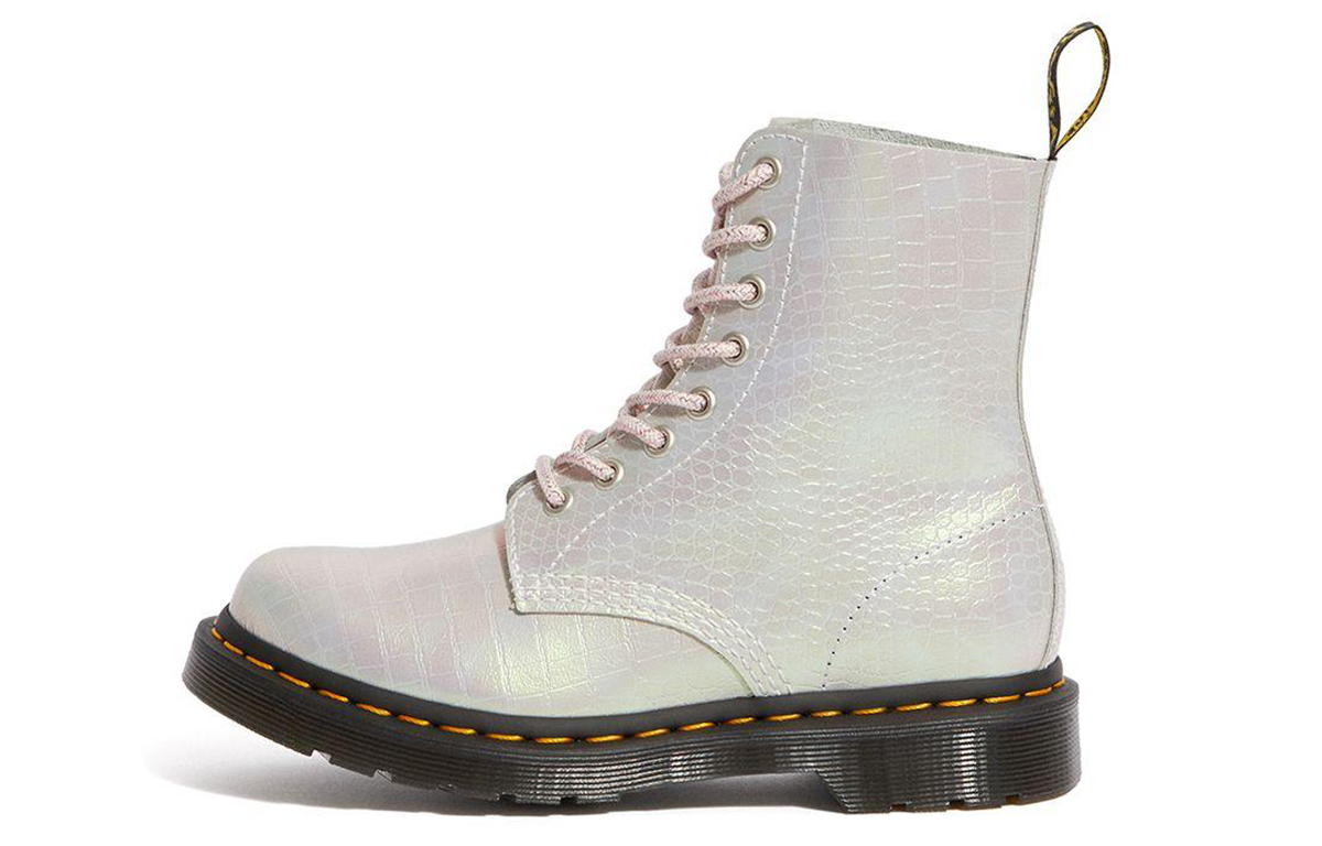 Dr. Martens 1460 Pascal Metallic Crocodile Leather 'White' 25724650