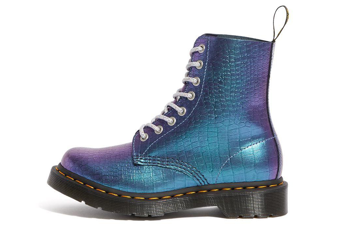 Dr. Martens 1460 Pascal Metallic Crocodile Leather 'Purple Blue' 25724400