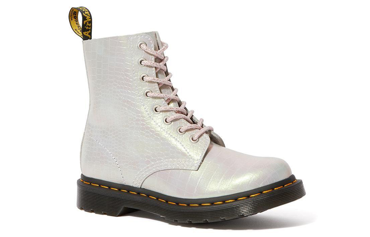 Order Dr. Martens 1460 Pascal Kulit Metalik Buaya 'Putih' 25724650