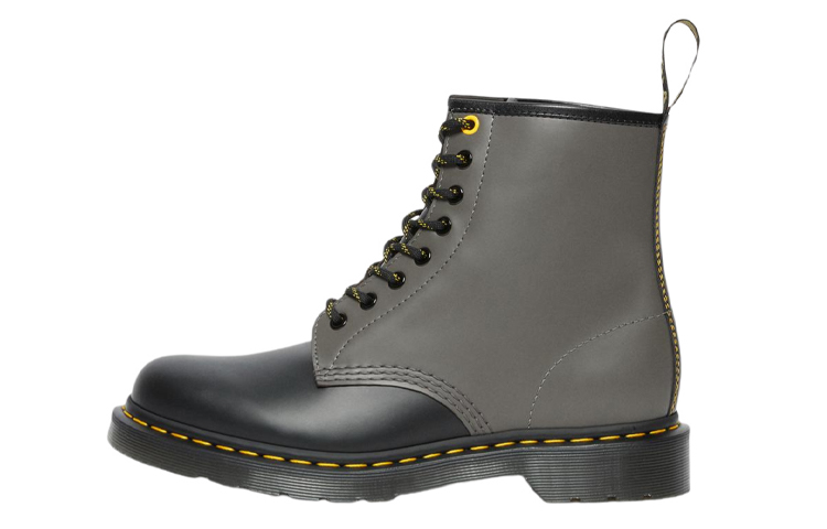 Buy Dr. Martens 1460 Sepatu Boot Kulit Clash Abu-Hitam Tali 27538001