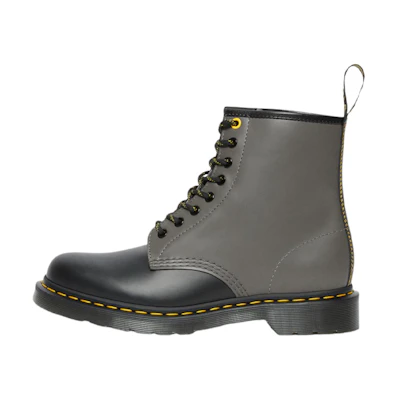 Dr. Martens 1460 Smooth Clash Leather Lace Up Boots 'Grey Black'