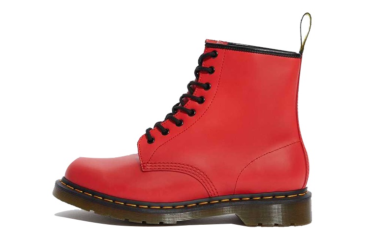 Dr. Martens 1460 Smooth Leather Lace Up Boots 'Red Black'