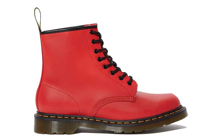 Dr. Martens 1460 Smooth Leather Lace Up Boots 'Red Black' 圖 2