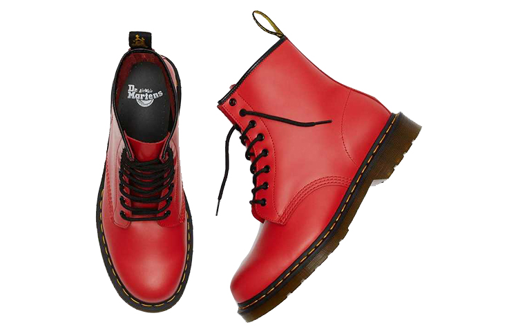 Dr. Martens 1460 Smooth Leather Lace Up Boots 'Red Black' 圖 4