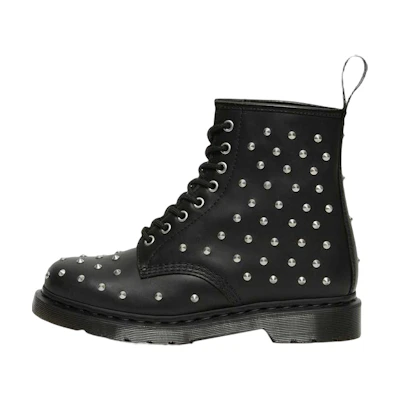 Dr. Martens 1460 Stud Wanama Leather Lace Up Boots 'Black'