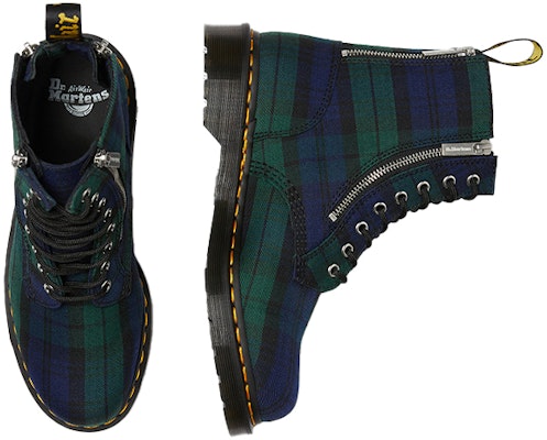 Dr. Martens 1460 Zip Tartan Lace Up Boots 'Blue Green' 26212758 Lookbook Dr. Martens 1460 Zip Tartan Lace Up Boots 'Blue Green' 26212758