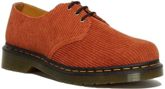 馬汀博士 Dr.Martens 1461 系列 棉布 燈芯絨系帶 休閒單鞋 男女同款 橘色 Order 馬汀博士 Dr.Martens 1461 系列 棉布 燈芯絨系帶 休閒單鞋 男女同款 橘色