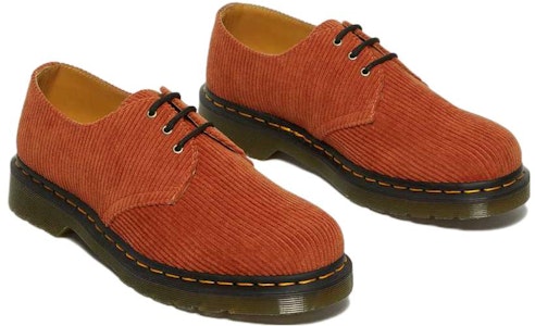 馬汀博士 Dr.Martens 1461 系列 棉布 燈芯絨系帶 休閒單鞋 男女同款 橘色 Lookbook 馬汀博士 Dr.Martens 1461 系列 棉布 燈芯絨系帶 休閒單鞋 男女同款 橘色