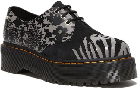 Dr. Martens 1461 Kasut Platform Kulit & Suede 'Hitam Kelabu' Animal Clash 27695001 Order Dr. Martens 1461 Kasut Platform Kulit & Suede 'Hitam Kelabu' Animal Clash 27695001