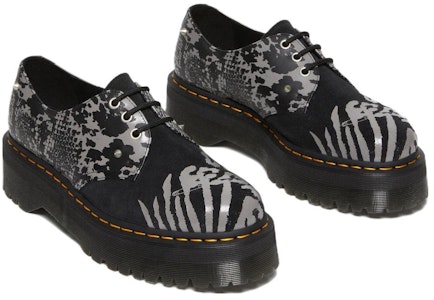 Dr. Martens 1461 Kasut Platform Kulit & Suede 'Hitam Kelabu' Animal Clash 27695001 Lookbook Dr. Martens 1461 Kasut Platform Kulit & Suede 'Hitam Kelabu' Animal Clash 27695001