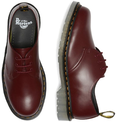 Dr.Martens/馬汀博士 1461 Iced Smooth 皮革 時尚休閒平底鞋 男女同款 櫻桃紅 Purchase Dr.Martens/馬汀博士 1461 Iced Smooth 皮革 時尚休閒平底鞋 男女同款 櫻桃紅