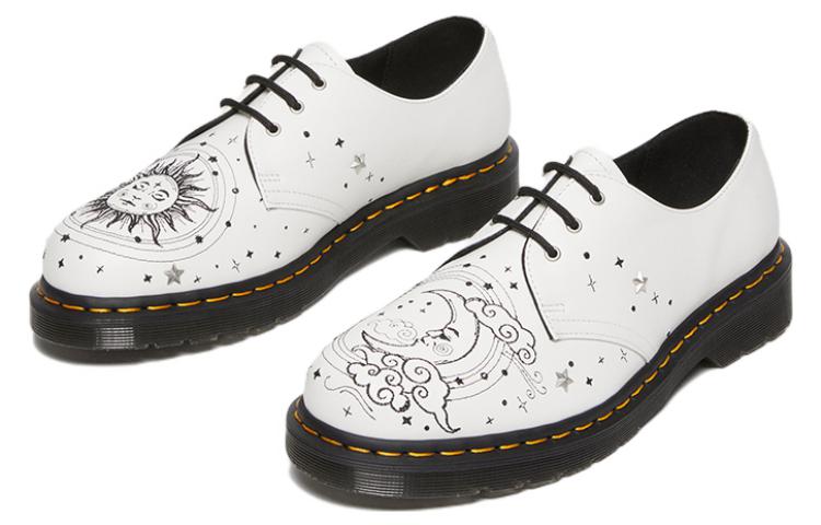 Lookbook Dr.Martens馬汀博士 1461 皮革 刺繡設計 休閒鞋 男女同款 白色