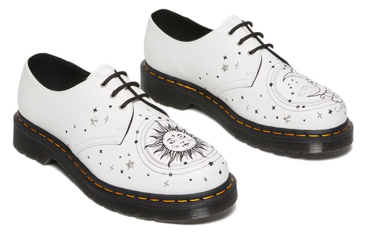 Shop Dr.Martens馬汀博士 1461 皮革 刺繡設計 休閒鞋 男女同款 白色