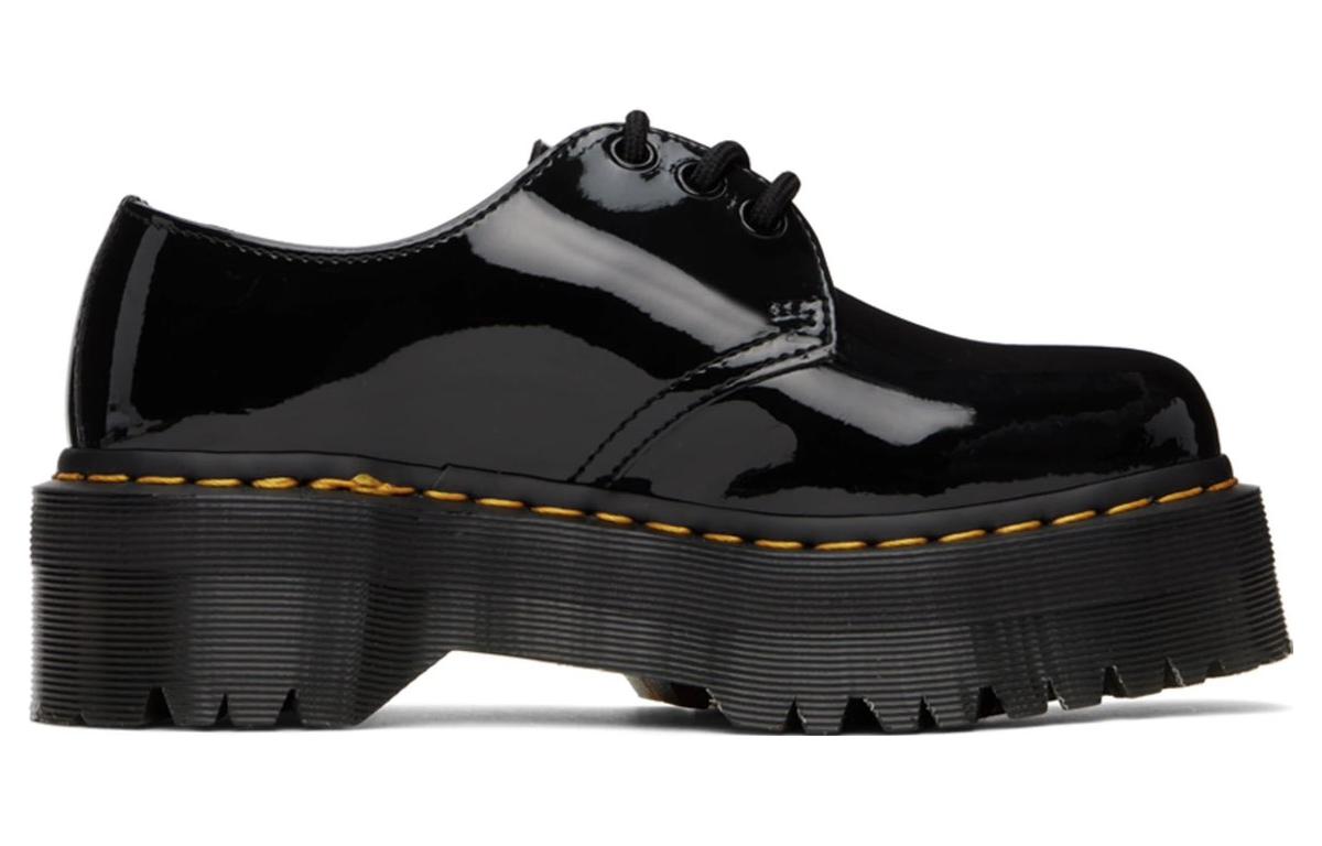Order Dr. Martens 1461 Kulit Berkilat Platform Oxford 'Hitam Lucido' 26647001
