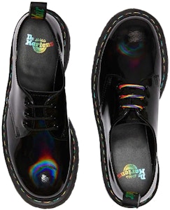 马丁大夫 1461 厚底黑彩虹漆皮鞋 25053001 Shop 马丁大夫 1461 厚底黑彩虹漆皮鞋 25053001