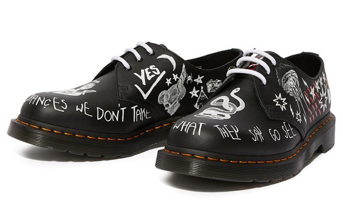 Dr. Martens 1461 Rebel Leather Printed 'Black' 圖 3