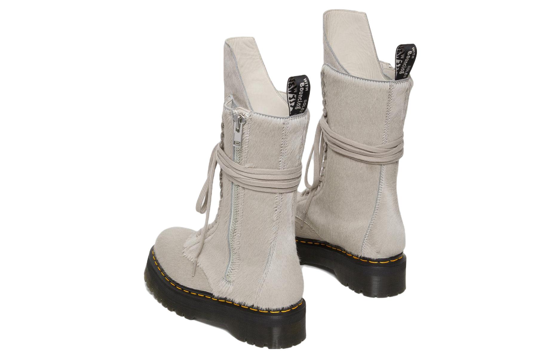 Shop Dr. Martens 1918 Ro Hair On Boot Platform 'Rick Owens' 27980049 Kasut Betis Tengah 27980049-/-DM02B3801_0049