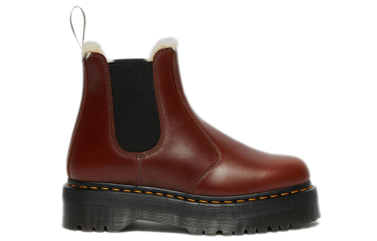 Order Dr. Martens 2976 Chelsea Boot 'Brown Faux Fur Lined' 27037203