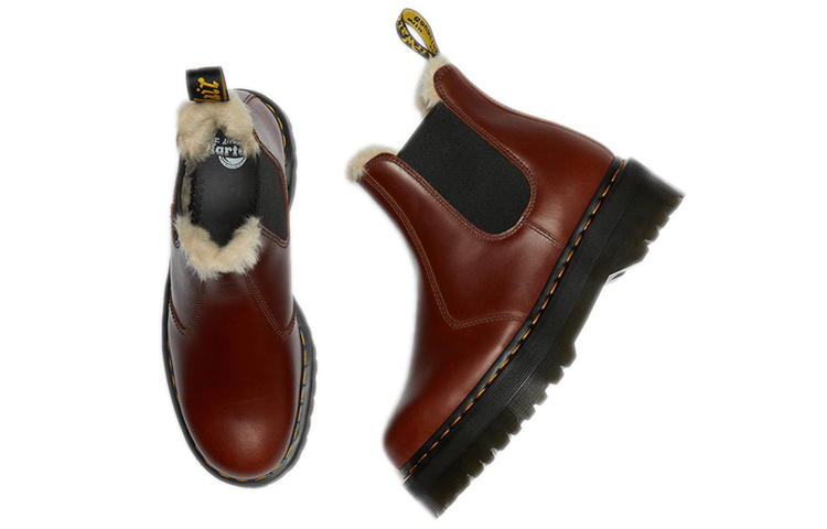 Purchase Dr. Martens 2976 Chelsea Boot 'Brown Faux Fur Lined' 27037203