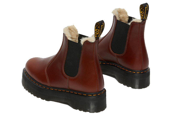 Details for Dr. Martens 2976 Chelsea Boot 'Brown Faux Fur Lined' 27037203
