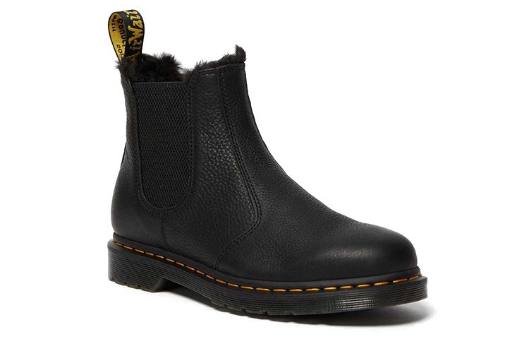 Lookbook Dr. Martens 2976 Faux Fur Lined Chelsea Boots 'Black' 26333001