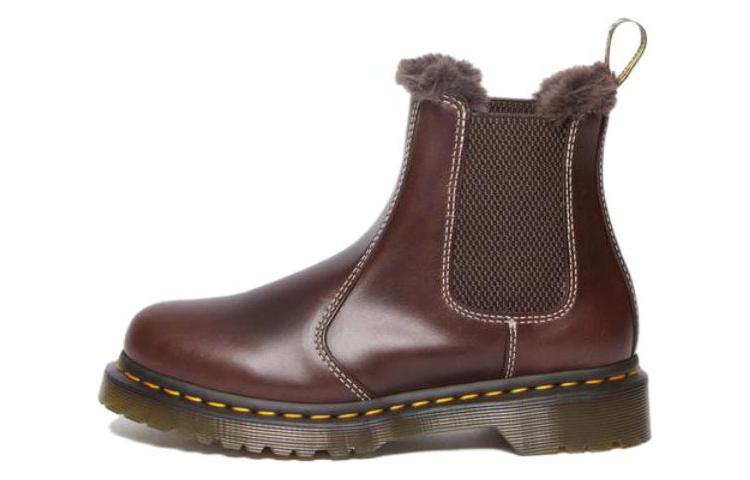 Dr. Martens 2976 Leonore Faux Fur Lined Chelsea Boots 'Dark Brown' 30954201