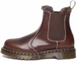 Dr. Martens 2976 Leonore Faux Fur Lined Chelsea Boots 'Dark Brown' 30954201 Dr. Martens 2976 Leonore Faux Fur Lined Chelsea Boots 'Dark Brown' 30954201