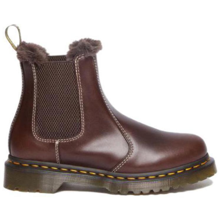 Order Dr.Martens 馬汀博士 皮革 圓頭套筒 短筒 切爾西靴 女款 深棕色
