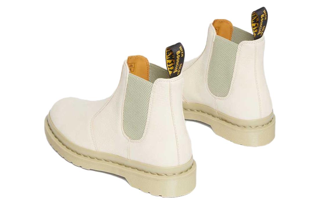 Lookbook Dr.Martens馬汀博士 2976 皮革 舒適保暖 短筒 切爾西靴 男女同款 白色