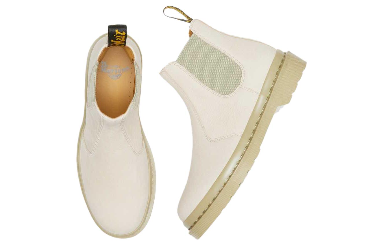 Shop Dr.Martens馬汀博士 2976 皮革 舒適保暖 短筒 切爾西靴 男女同款 白色