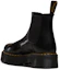 Shop Dr. Martens 2976 Bottines Chelsea Plateforme Cuir Noir Poli 24687001