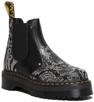 Dr. Martens 馬汀博士 2976 時尚印花切爾西靴 男女同款 黑灰色 Order Dr. Martens 馬汀博士 2976 時尚印花切爾西靴 男女同款 黑灰色