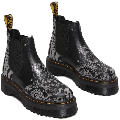 Dr. Martens 2976 Quad Platform Animal Print Boots 'Black Grey' 27692001 Lookbook Dr. Martens 2976 Quad Platform Animal Print Boots 'Black Grey' 27692001