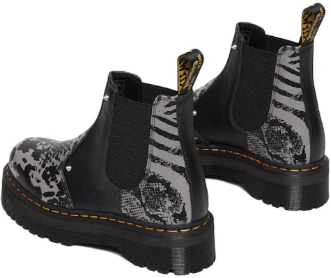 Dr. Martens 馬汀博士 2976 時尚印花切爾西靴 男女同款 黑灰色 Purchase Dr. Martens 馬汀博士 2976 時尚印花切爾西靴 男女同款 黑灰色