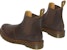 Dr. Martens 2976 Jahitan Kuning Kasut Chelsea Kulit Horse Gila 'Coklat Gelap' 27486201