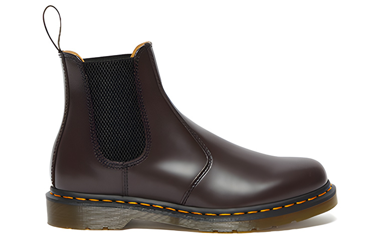 Order Dr. Martens 2976 Yellow Stitch Smooth Leather Chelsea Boot 'Burgundy' 27280626