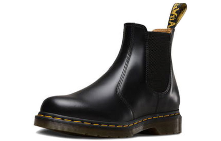 Lookbook Botas Chelsea de Cuero Liso Dr. Martens 2976 con Costura Amarilla 'Negro' 22227001