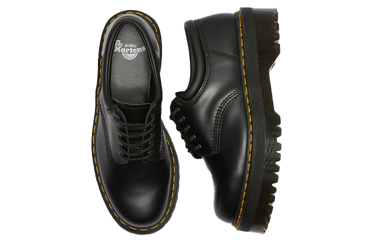 Shop Dr. Martens 8053 Quad Leren Plateau Zwart 24690001
