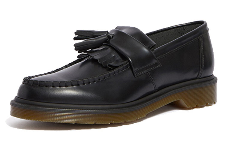 Shop 馬汀博士 Dr. Martens Adrian 皮革 流蘇 英倫風 厚底鞋 男女同款 黑色