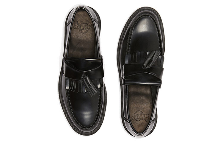 Purchase 馬汀博士 Dr. Martens Adrian 皮革 流蘇 英倫風 厚底鞋 男女同款 黑色