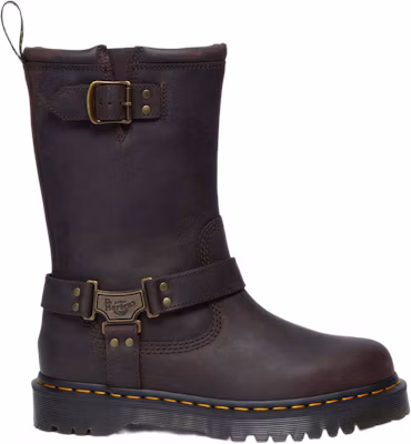 Bottes motardes hautes en cuir Dr. Martens Anistone, marron foncé 31901201 Buy Bottes motardes hautes en cuir Dr. Martens Anistone, marron foncé 31901201