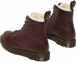 Lookbook Dr.Martens/馬汀博士 BARTON 羊毛襯里皮革馬丁靴 女款 紅棕色