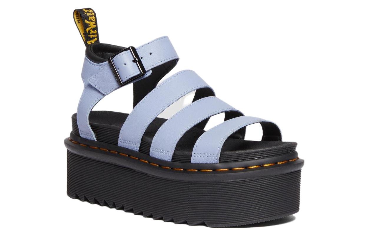 Order Dr.Martens 馬汀博士 Blaire Quad Pisa 皮革 柔軟舒適透氣厚底 時尚涼拖 男女同款 湛藍