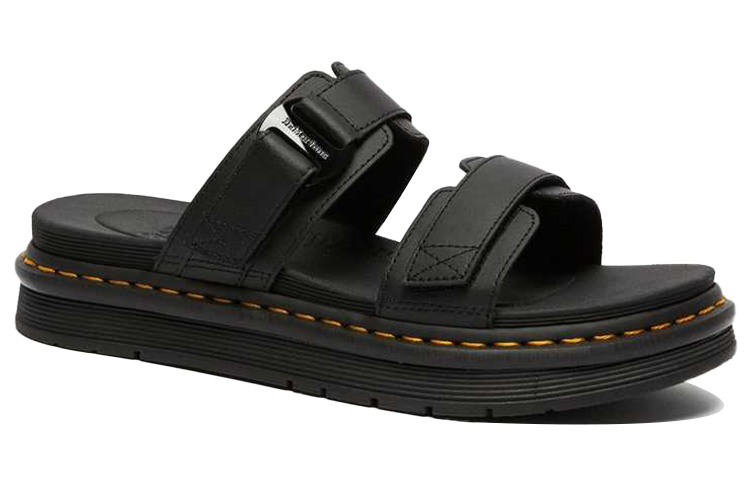 Order 马丁博士Chilton黑色拖鞋 25766001