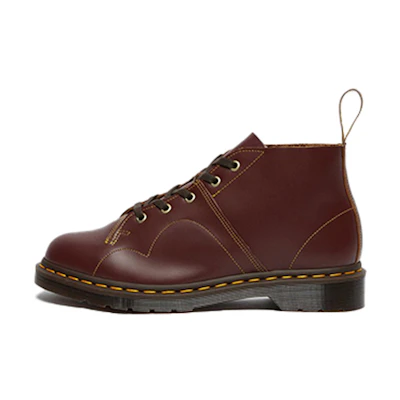Dr. Martens Church Smooth Leather Monkey Boots Dark Red