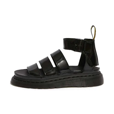 Dr. Martens Clarissa II Patent Leather Strap Sandals Black