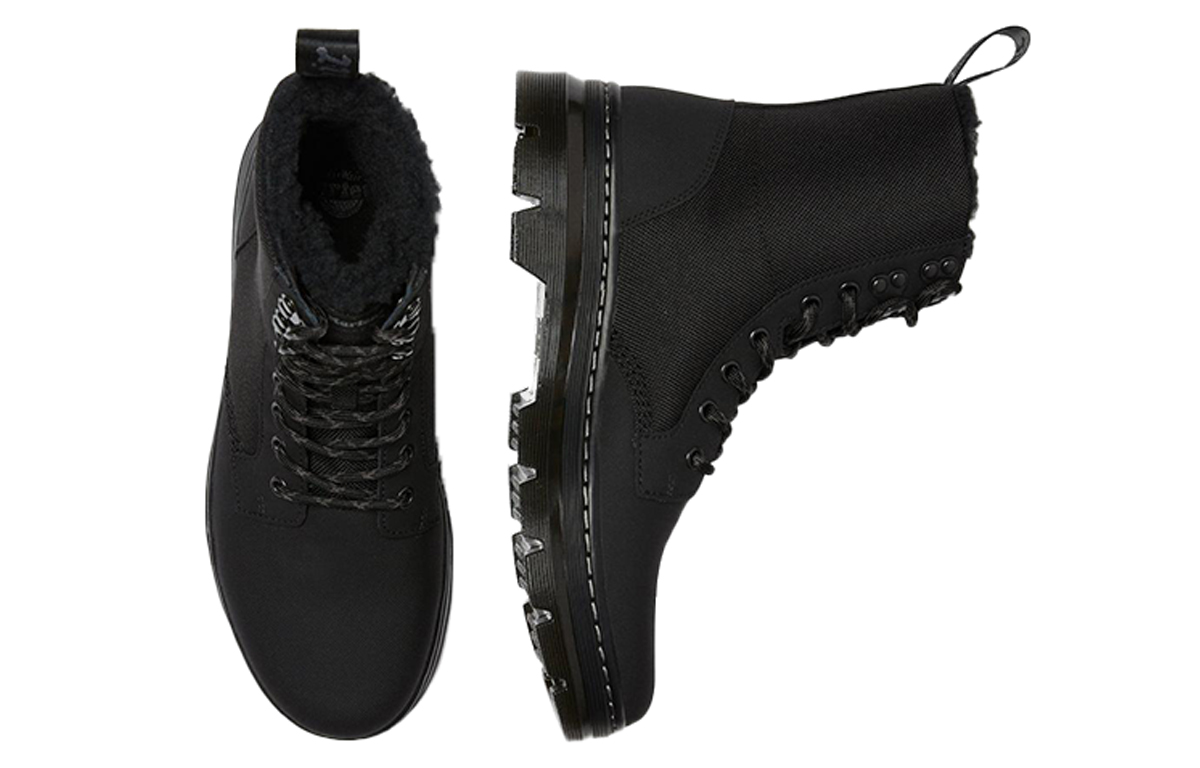 Lookbook Dr. Martens Combs Fleece Lined Casual Boots 'Black Snow' 26019001