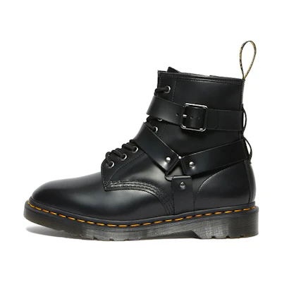 Dr. Martens Cristofor Leather Harness Lace Up Boots 'Black'